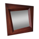 Large square mirror in exotic wood 100x100 cm - Elegant Scandinavian design