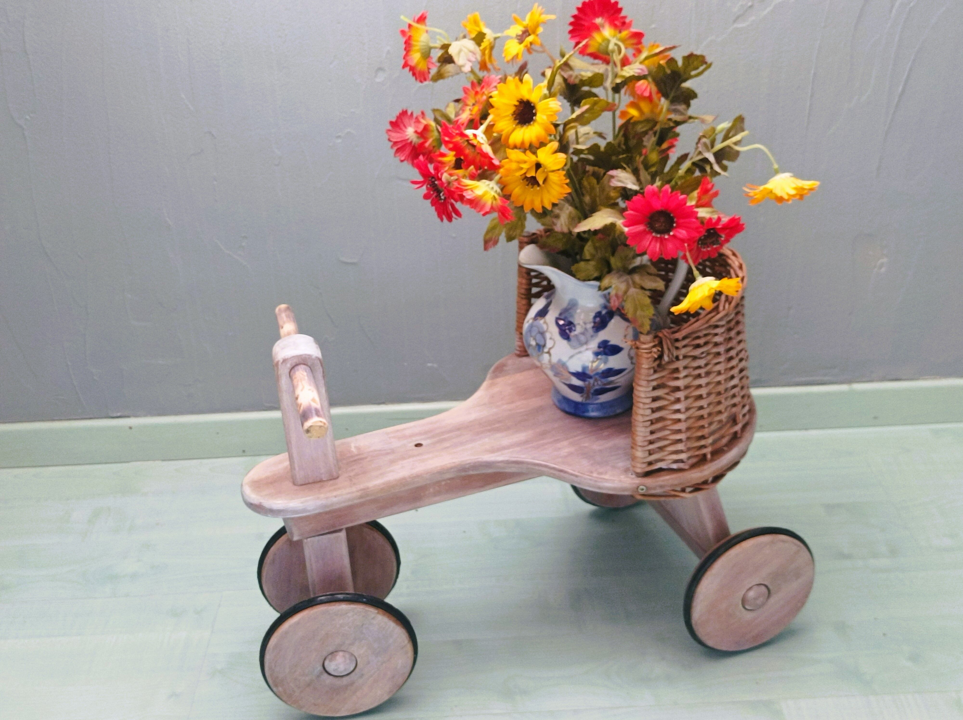 Wooden tricycle for children
