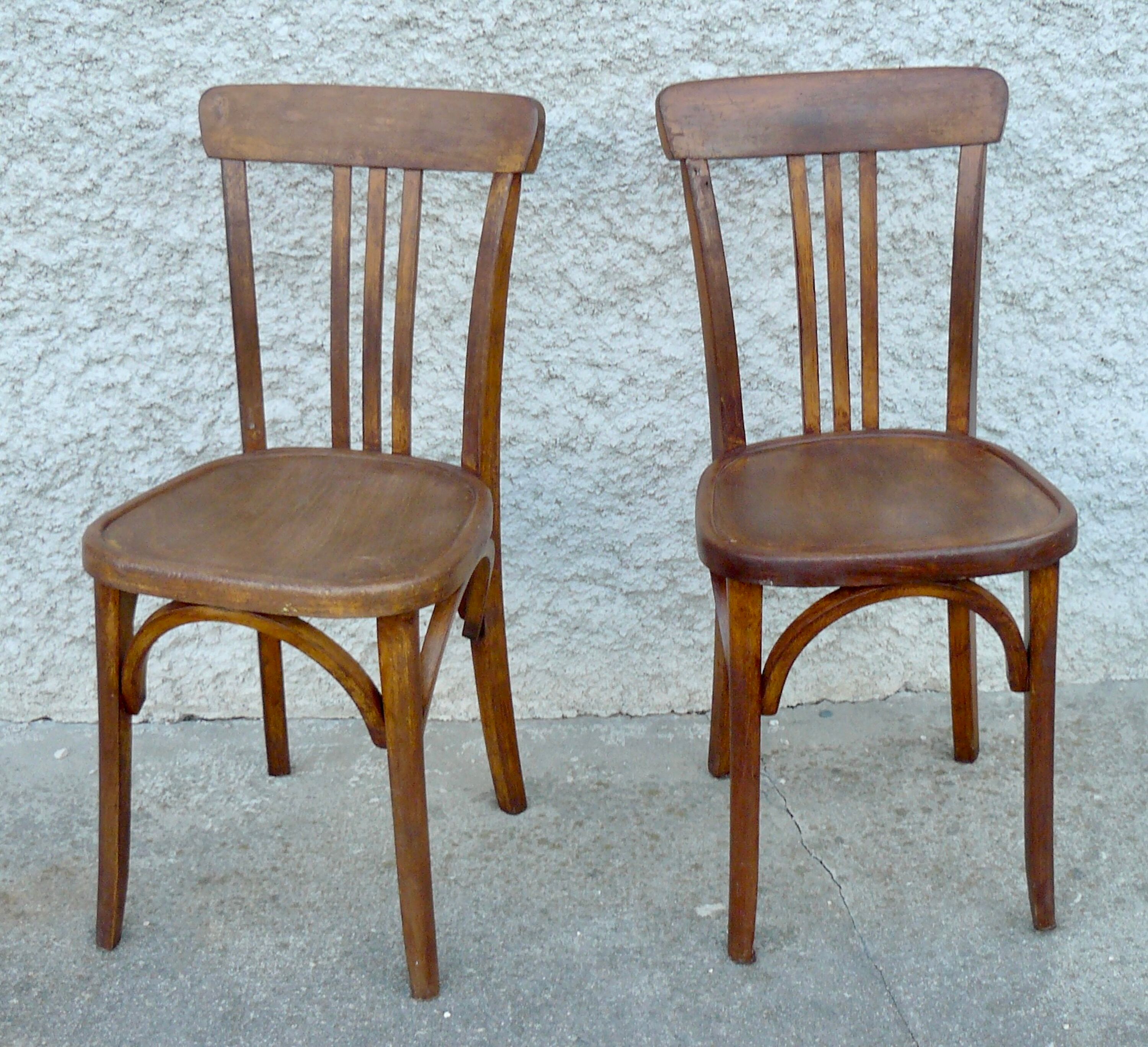 Pair of vintage bistro chairs 1940