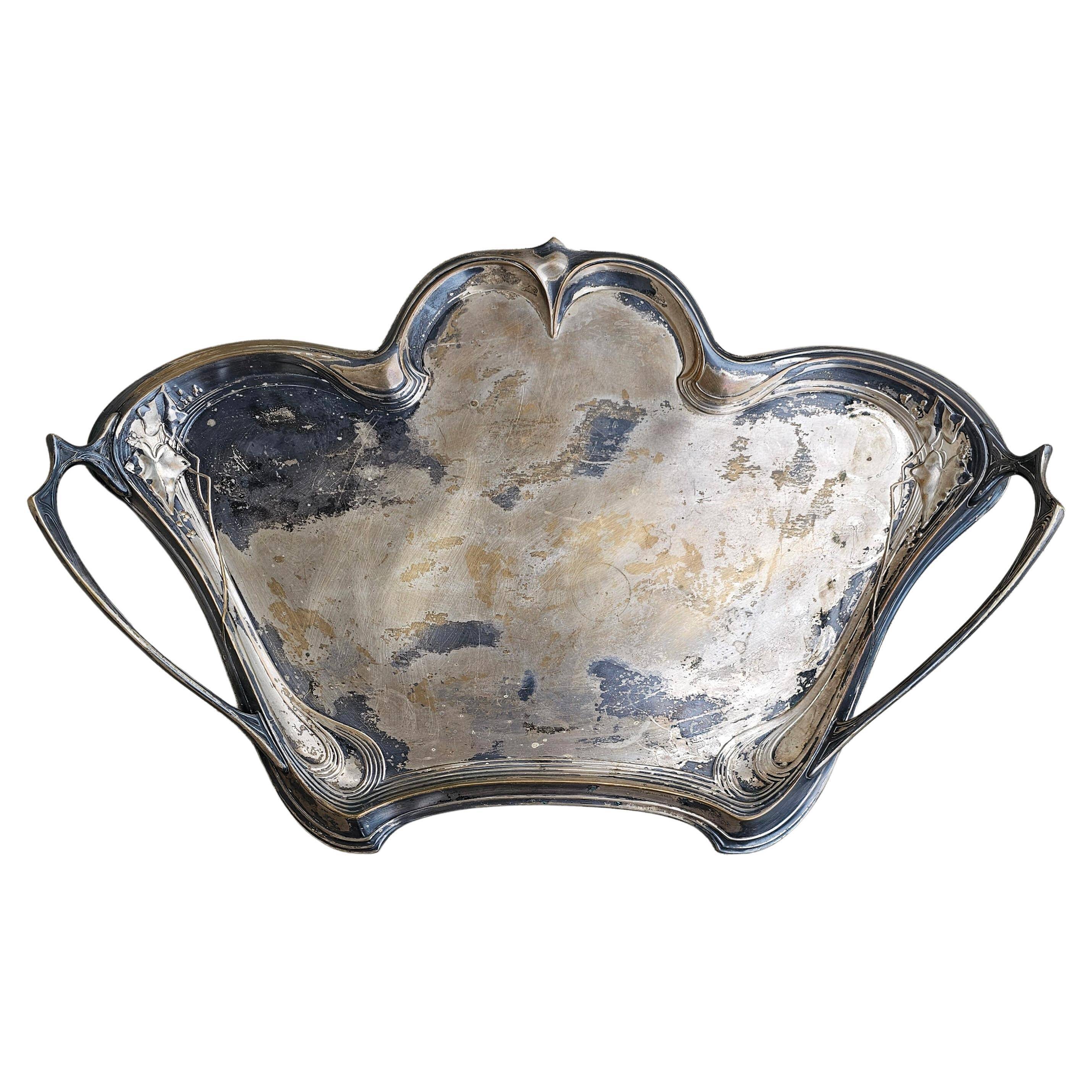 Art Nouveau service plateau WMF silver-plated, early 1900s