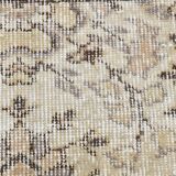 Vintage Brown & Beige Floral Bordered Rug, 184x268Cm