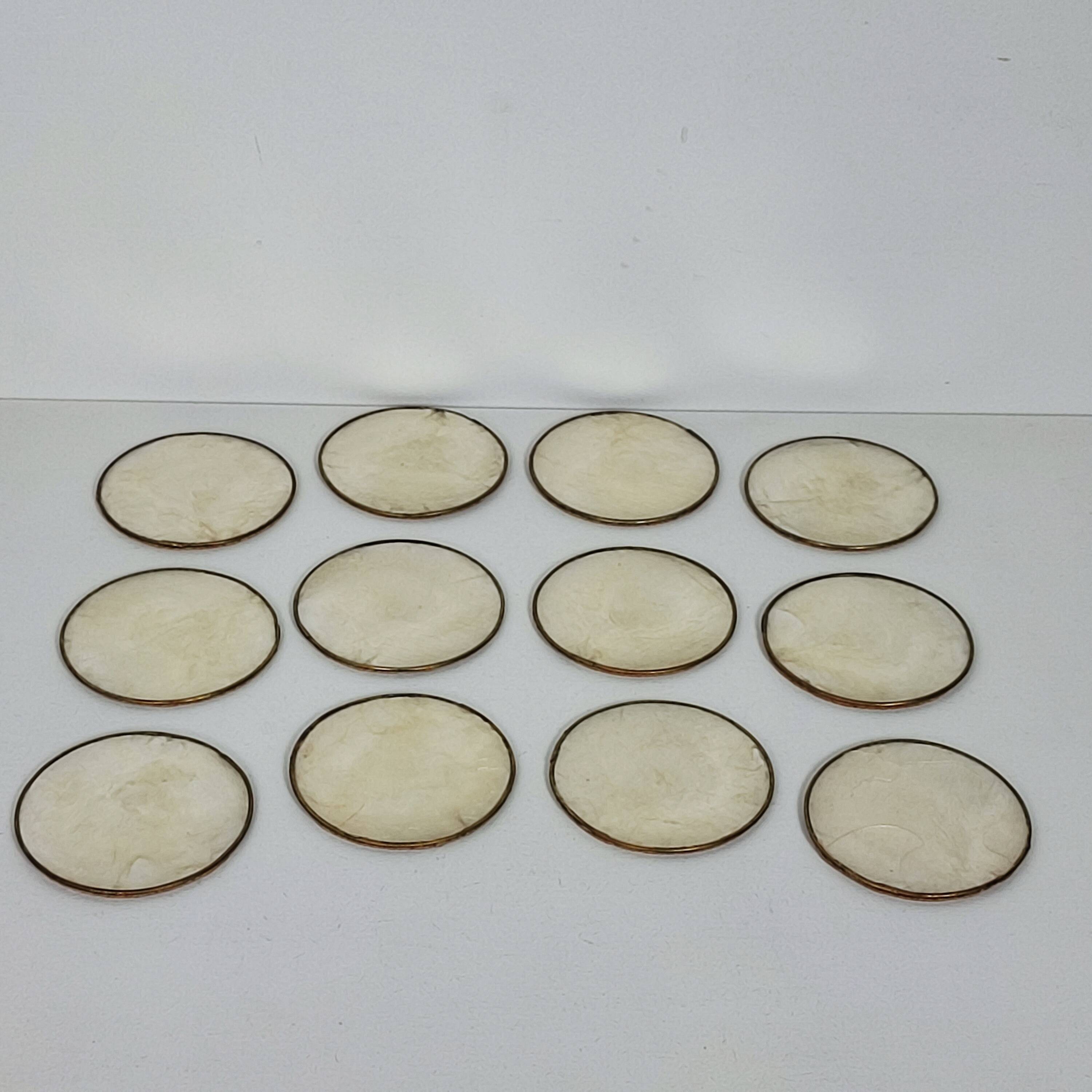 Under mother-of-pearl glasses