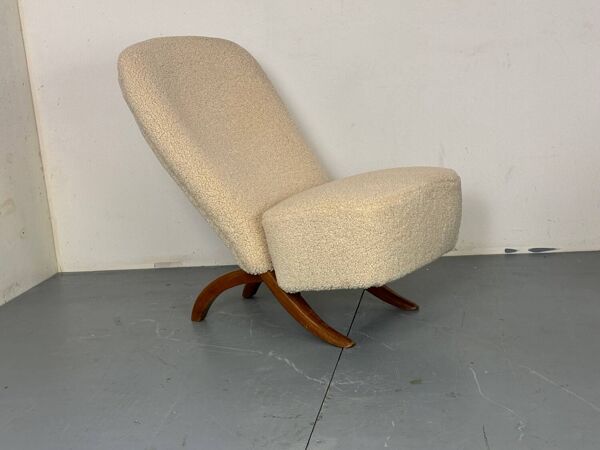 Fauteuil Congo Bouclé Moderniste du Milieu du Siècle par Theo Ruth pour Artifort, 19