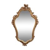 Mirror rockery gilded wood with gold leaf, 82x53 cm