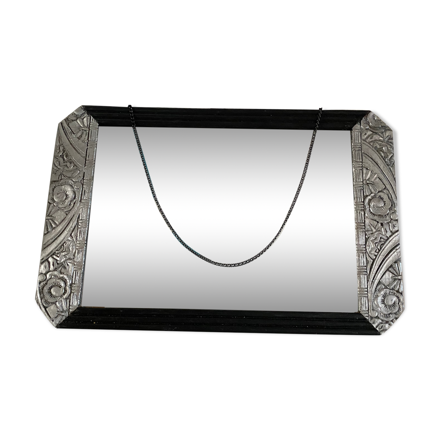 Renovated antique art deco mirror
