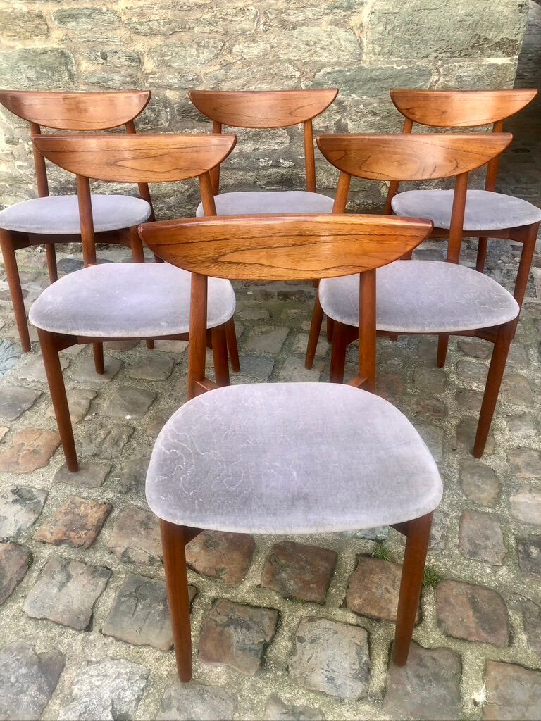 Set of six Harry Ostergaard chairs for Randers Mobelfabrick Denmark 1960