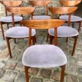 Set of six Harry Ostergaard chairs for Randers Mobelfabrick Denmark 1960