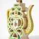Chinese porcelain teapot puzzle, Famille Verte, 19th / early 20th century
