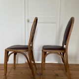 Set of 2 antique Baumann bistro chairs