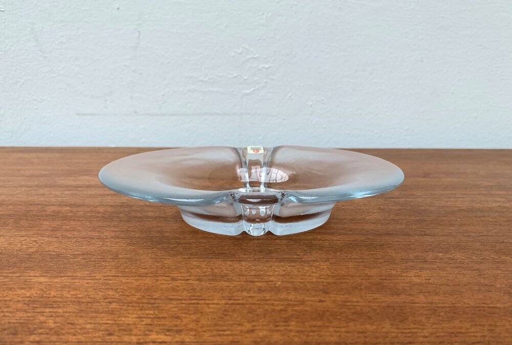 Vintage Danish glass bowl by Holmegaard, 1970s.