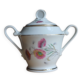 Sucrier vintage en porcelaine fine - M&S Fabriqué en Berry Pâte de Limoges