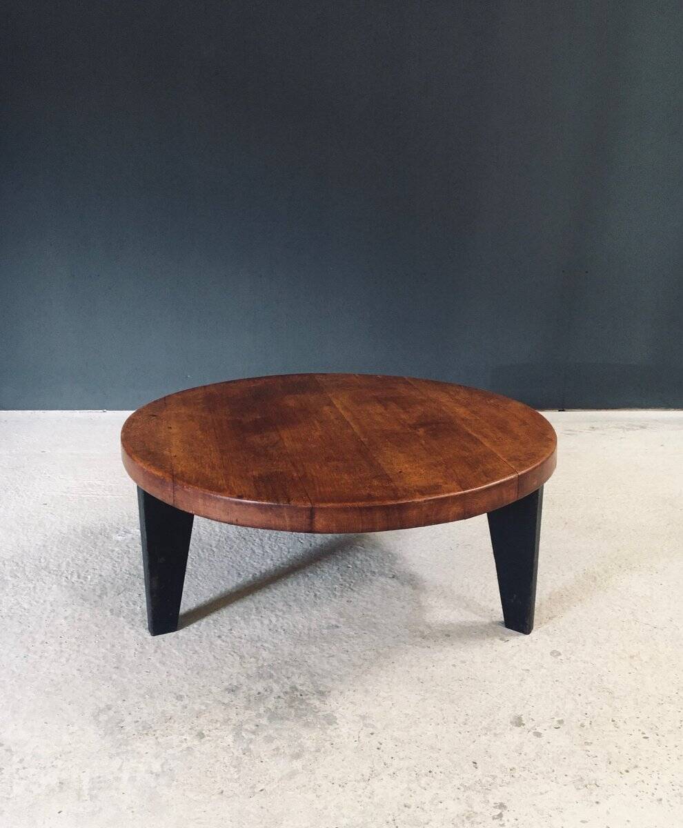 Mid-Century Industrial Tripod Coffee Table, France, 1950s