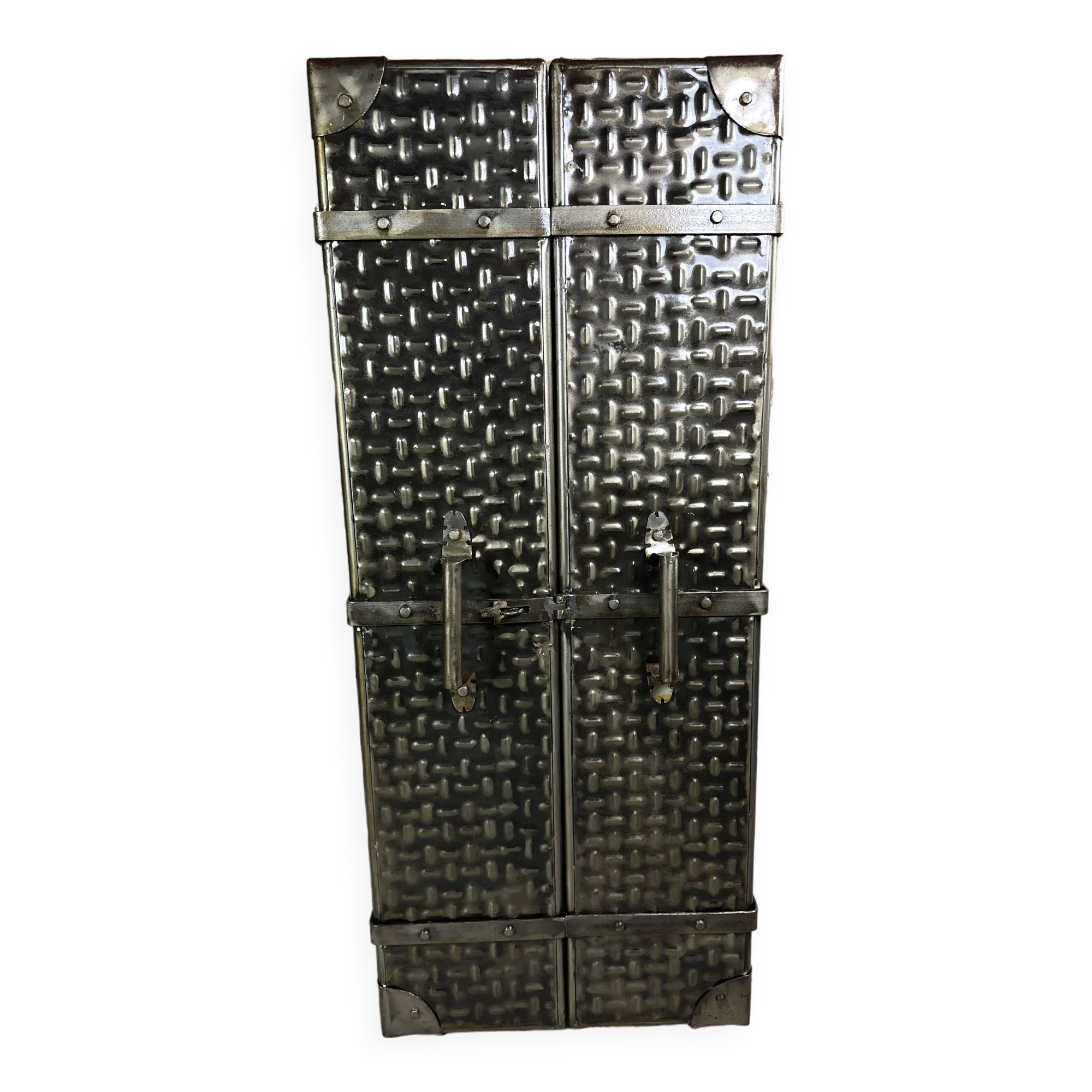 Bar trunk/storage unit in embossed steel 1980