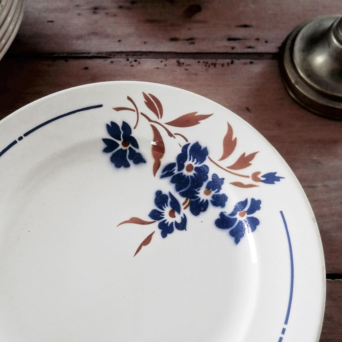 Lot 6 assiettes plates Badonviller