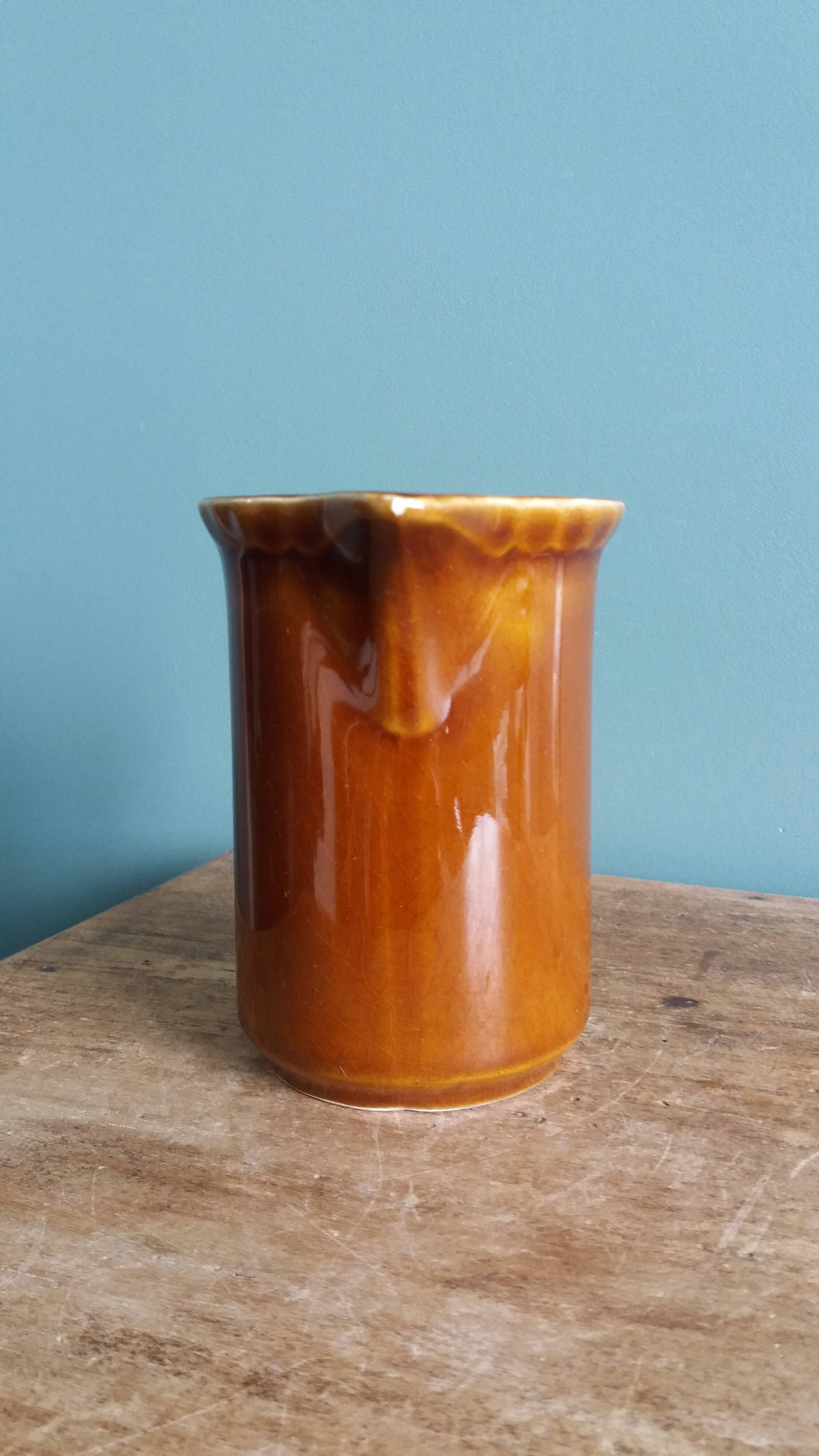 Jug milk pot Digoin Sarreguemines