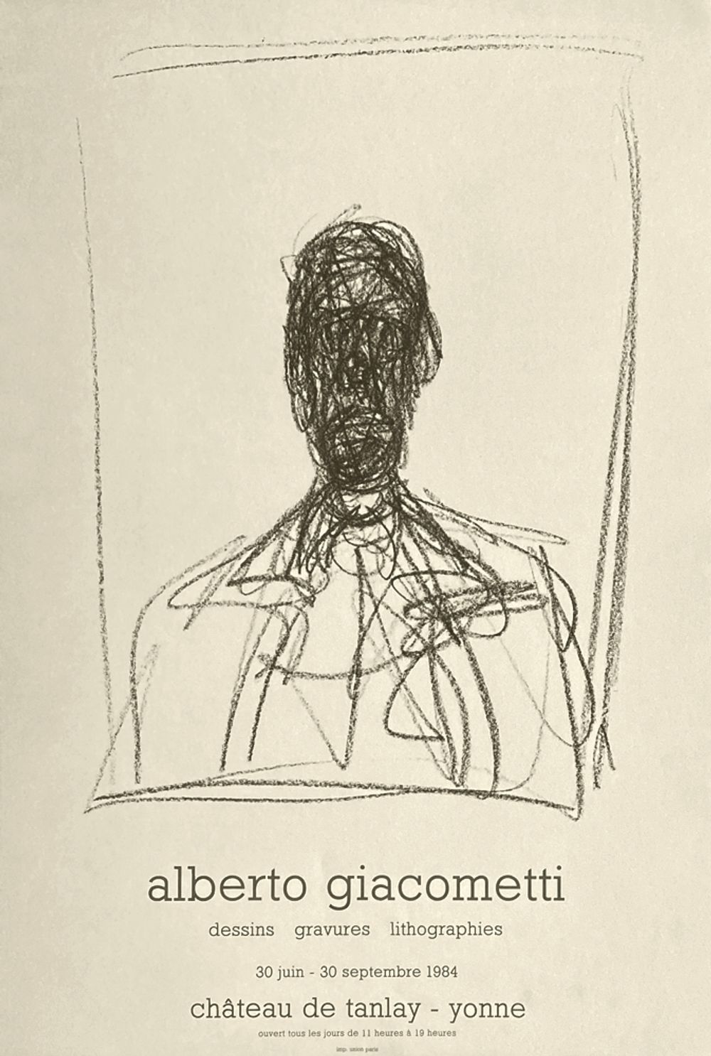 Alberto Giacometti poster castle of tanlay