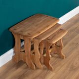Retro Restored Ercol Chantry Nest Of Elm Tables