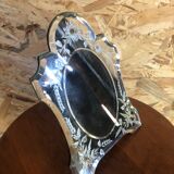 Old beveled Venetian mirror with engraved flower decoration