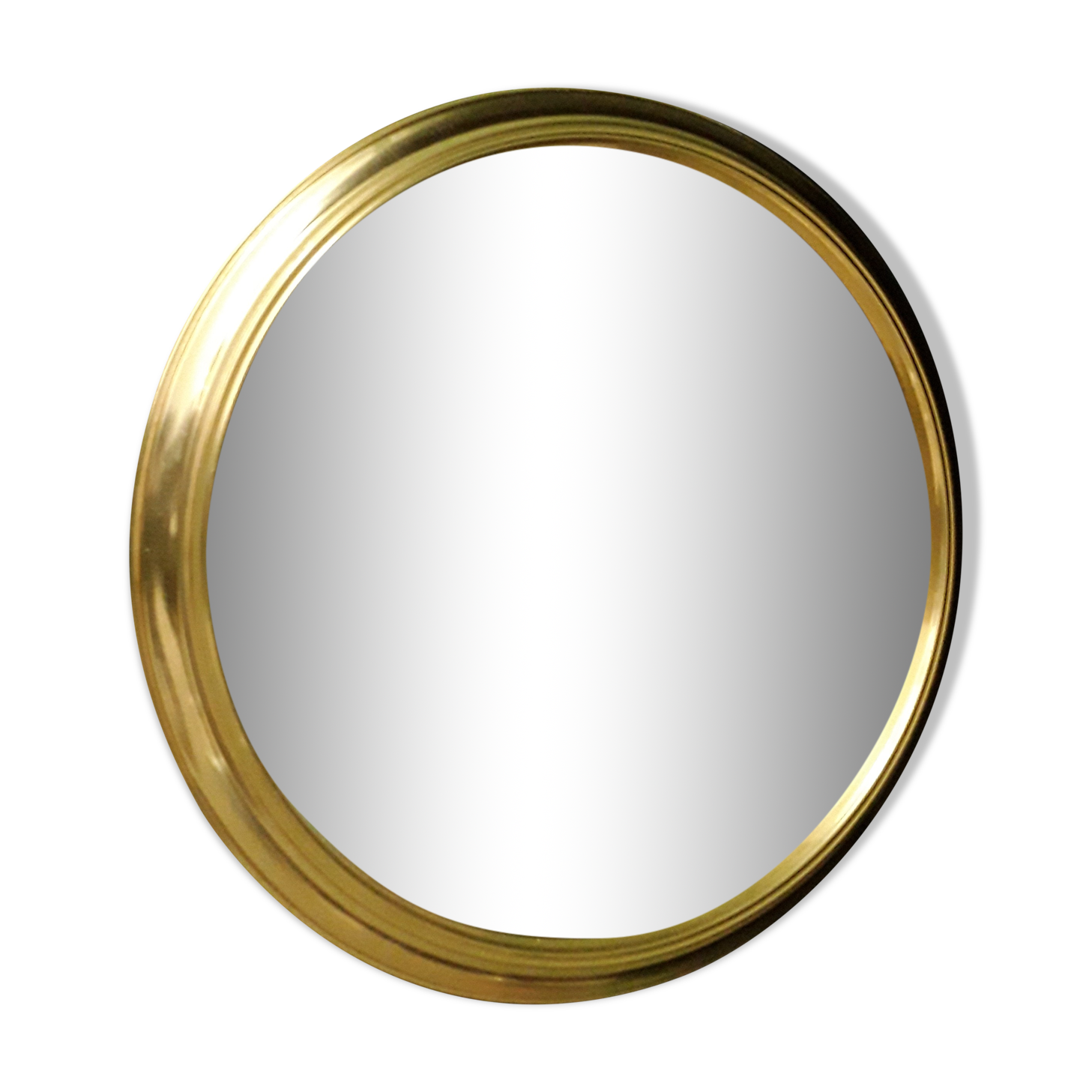 Mirror or vintage mirror top in golden brass