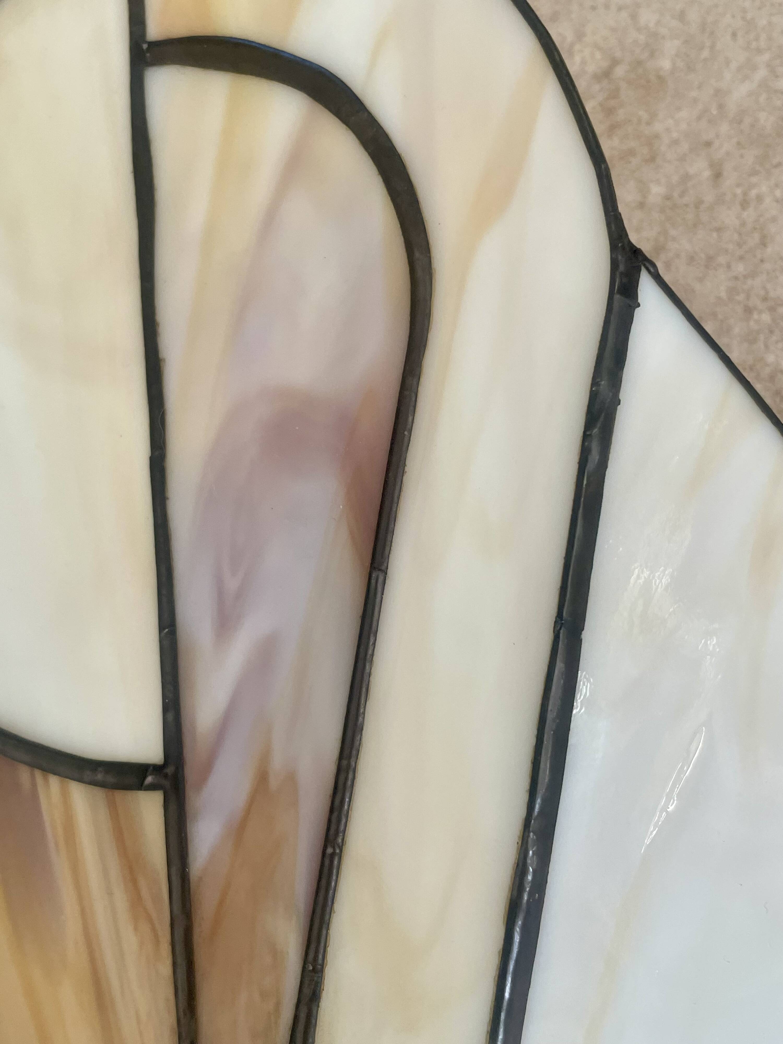 Stained glass wall lamp, Tiffany style, Art Deco design.