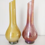 Set of two Murano glass vases