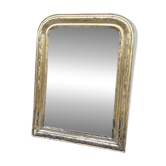 Antique patinated mirror in Louis-Philippe style – painted decoration – late 19th century