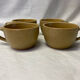 4 vintage stoneware lunch cups
