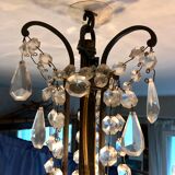 Crystal chandelier diamond cut 9 fires 1880