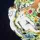 Manila, large size 12 light Italian vintage ceramic chandelier, 1960