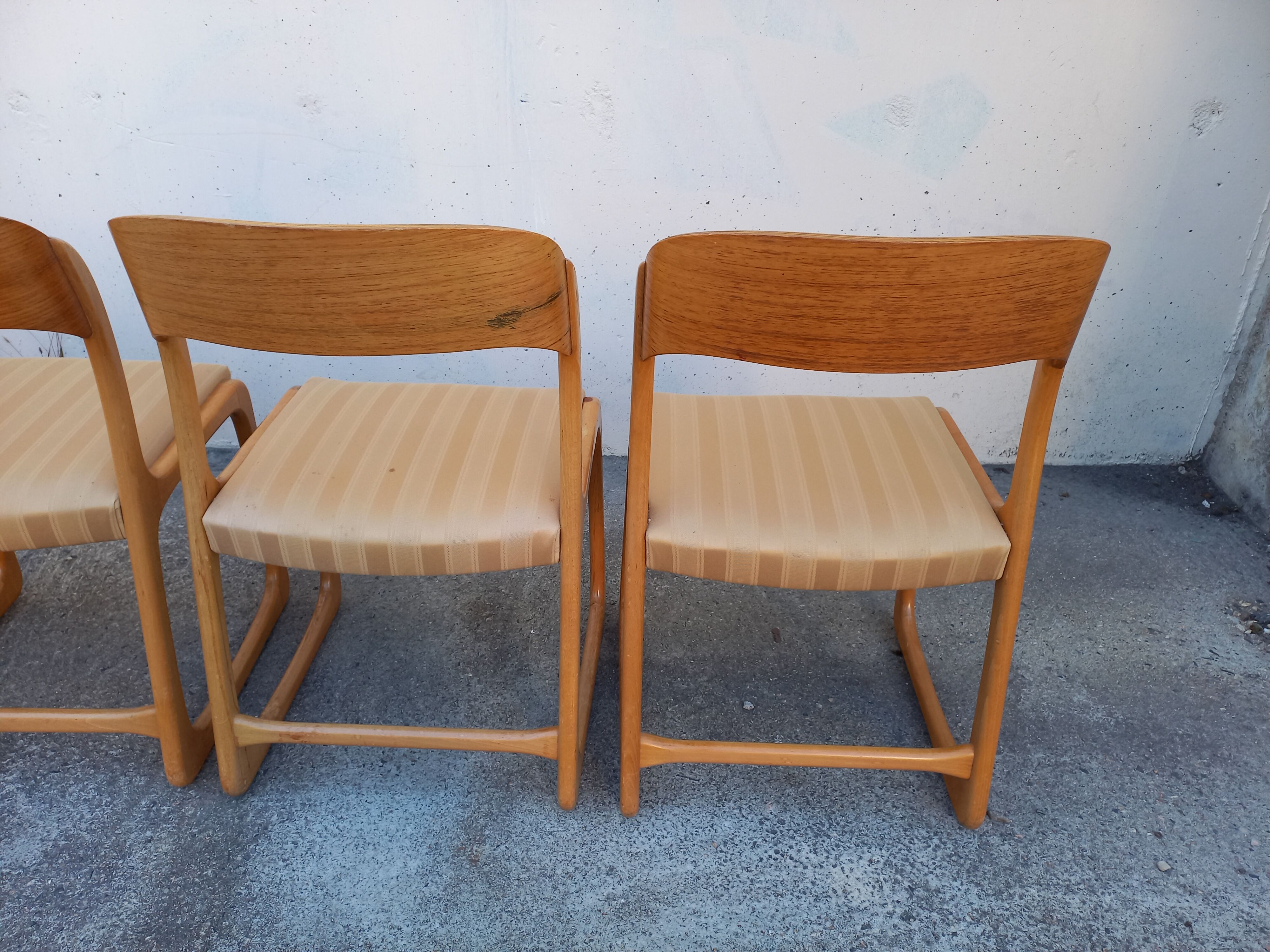 Baumann sleigh chairs, set of 8