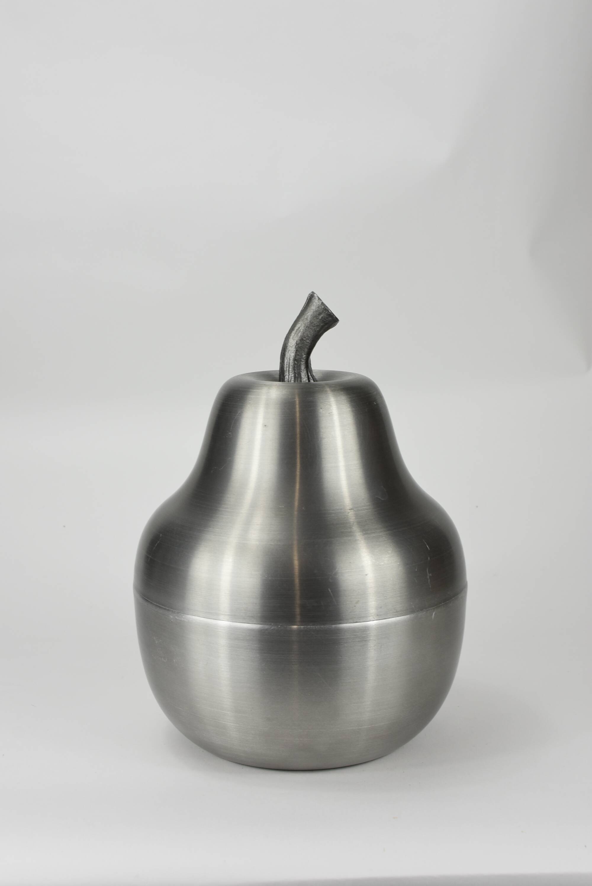 Pear-shaped ice bucket.