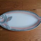 Plat poisson Digoin Sarreguemines zoomorphe