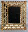 Mirror with reverse edges, carved wooden frame, vintage 50s, C942.