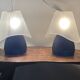 Pair of Murano mushroom lamps