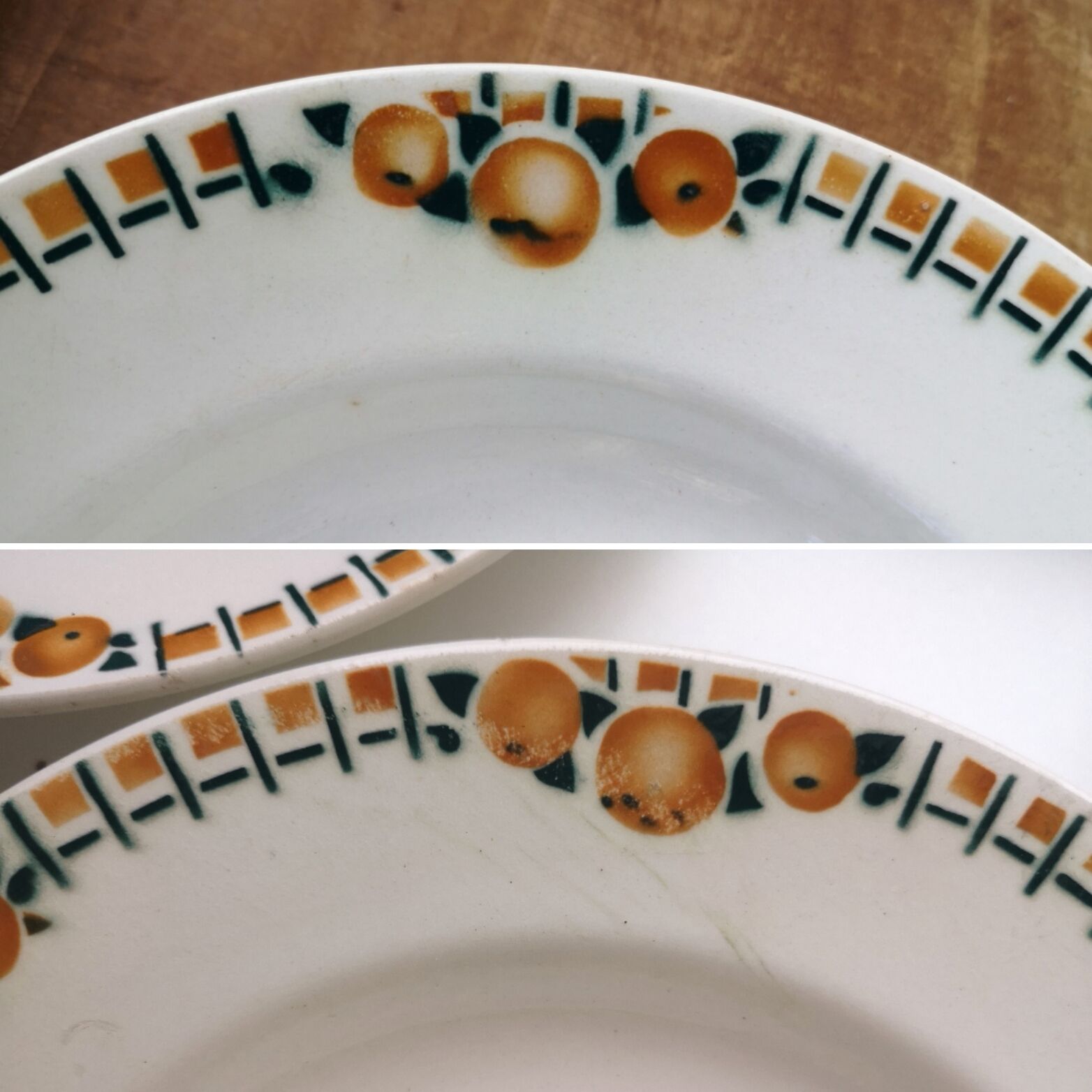 Old hollow plates Cotentin St Amand