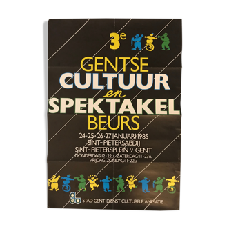 Affiche poster festival Gentse Cultuur en Spektakel Beurs 1985