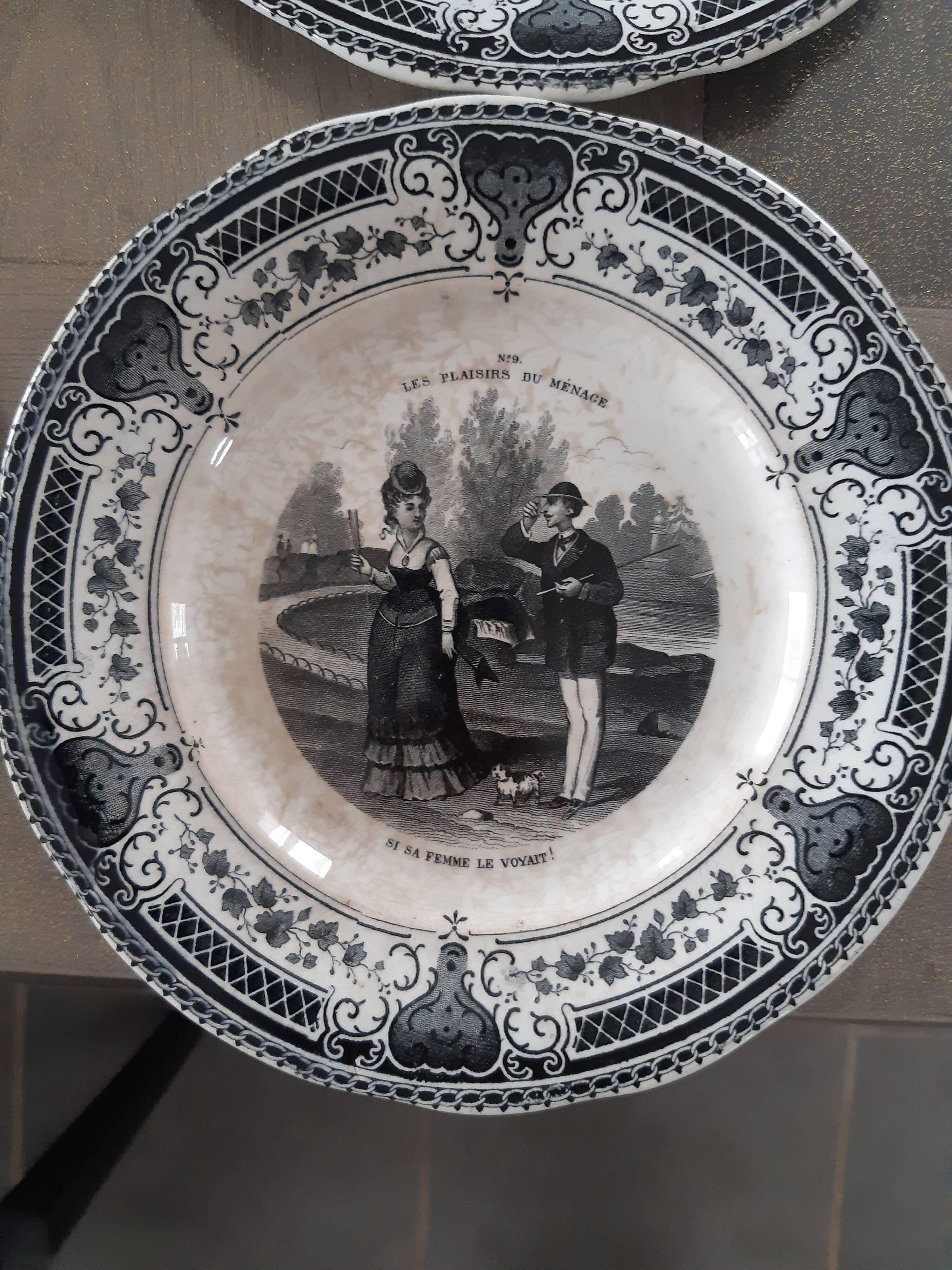 Ancient plates talking the pleasures of the creil and montereau wedding