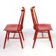 Pair of red chairs "pinnstol"