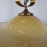 Lustre en verre de Murano et laiton avec double support