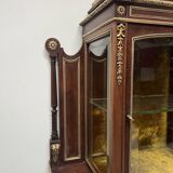Napoleon III Mahogany and Chiseled Bronze Display Cabinet, 19th Century