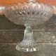 Coupe à Fruits Ancienne En Verre Moulé Décor Étoiles Vintage