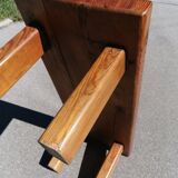 Brutalist table in meleze