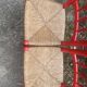 Set de chaises de campagne vintage en bois laqué rouge