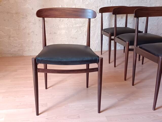 4 chaises scandinaves vintage design 1960 teck