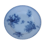 Round dish in earthenware U & C Sarreguemines Model Flora diam 32 cm