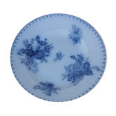 Round dish in earthenware U & C Sarreguemines Model Flora diam 32 cm