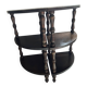 Pair of modular corner shelves in half-moon console – Napoleon I style