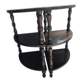 Paire d'étagères d'angle modulables en console demi-lune – Style Napoléon I