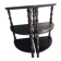 Pair of modular corner shelves in half-moon console – Napoleon I style