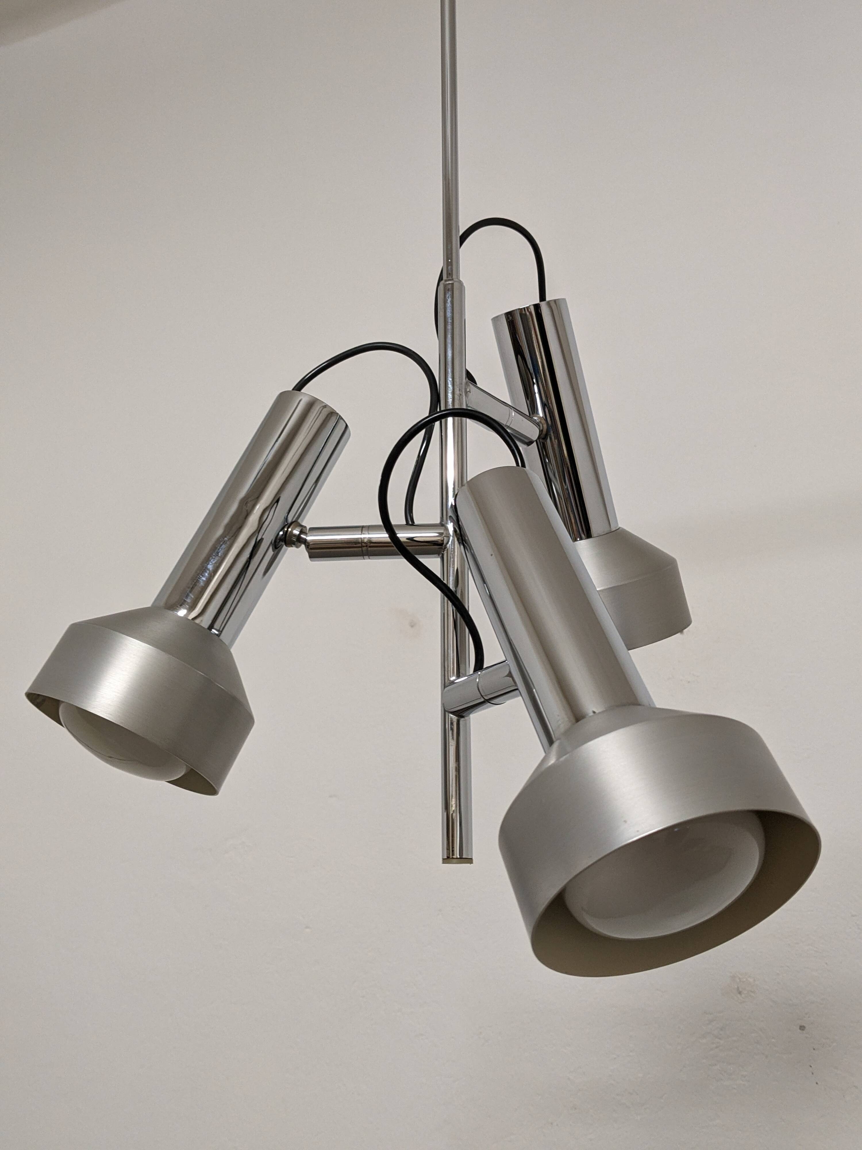 3-spot chandelier by Staff Leuchten, Germany, 1960s/1970s